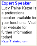 Professional speaker and instructor Lucy Paine Kezar can liven up your gathering. Check out Lucy's website and her free WritingTips!